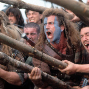 Mel Gibson in a scene from the film 'Braveheart', 1995. (Photo by 20th Century-Fox/Getty Images)